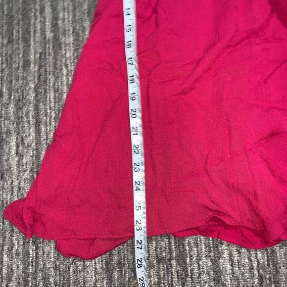 Coco + Jaimeson Womens Small Eyelet Bust Ruffled Romper Pink Lined Rayon NWT - Picture 6 of 10